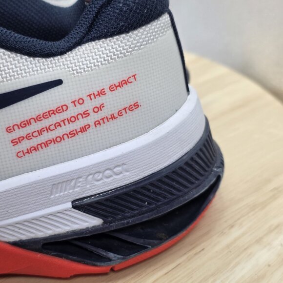 Nike Metcon 8 White Bright Crimson Men's  Gym Shoes DO9328-101. SZ 8.5 - Picture 8 of 10